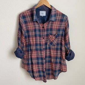Anthropologie plaid button up